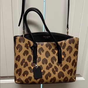 Kate Spade Tan and Black Leopard Shoulder Bag